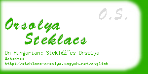 orsolya steklacs business card